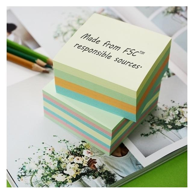 Stick'n Selbstklebender Notizblock "Stick'n Hopax", 76 x 76 mm, bunte Mischung aus Pastellfarben, 400 (76 x 76 mm) (21890)
