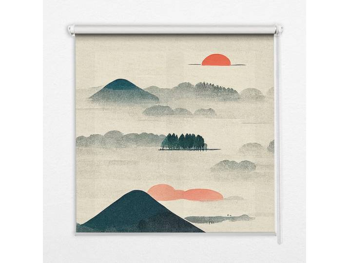 INNENROLLO - Fensterrollo - Rollo - 60x40 cm - Bemalte Berge