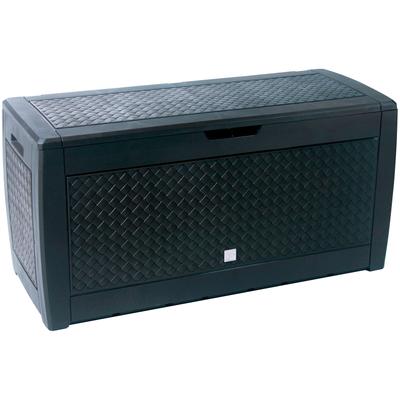 Aufbewahrungsbox PROSPERPLAST "Matuba", grau (anthrazit), B:119cm H:60cm T:48cm, Kunststoff, Aufbewahrungsboxen, Aufbewahrungsbox, 310 l Fassungsvermögen, einfache Montage, mit Rollen