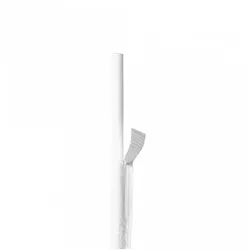 MONOUSO - Trinkhalme Starr Weiß Einzeln Gehüllt Weiß Ø7mm 20cm (4.800 Stück)