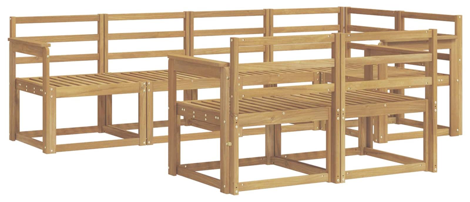 Garnitur aus 7 Outdoor-Sofas, weiß