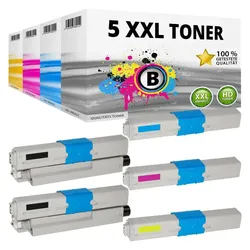 Druckfuxx, Toner, 5x XXL Toner für OKI ES 5431 dn ES 3452 dn MFP ES 5462 dn ES 5462 dnw MFP SET