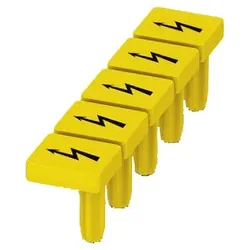 Siemens 8WH9063-5CA06 Bezeichnungsschild, mit Blitzpfeil, vertikal, Klemmenbreite: 6,2 mm, gelb 8WH90635CA06  - 50 Stück