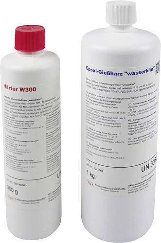 R & G 1071023 Epoxid-Gießharz (wasserklar) 1kg + Härter W 300 350g 1 Set
