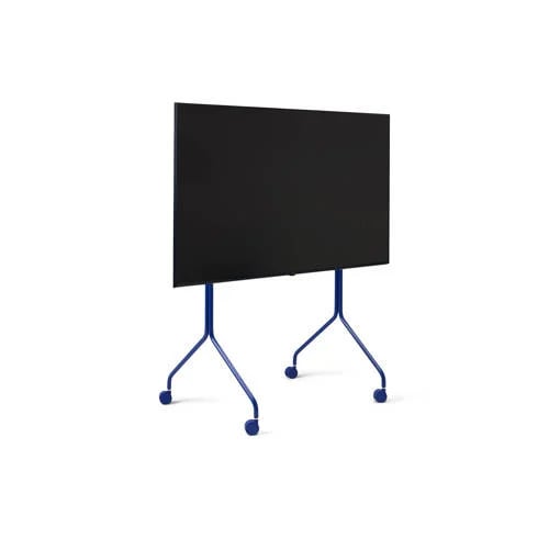Moon Rollin' Tall tv-meubel met wielen, blauw, metaal