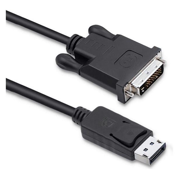 Qoltec 50364 video cable adapter DVI DisplayPort Black (1.80 m) (50364)