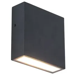 LED Außenwandleuchte Wandleuchte Spritzwassergeschützt Schwarz Aluminium IP54