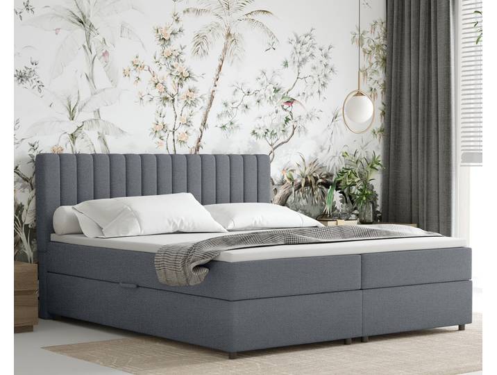 Boxspringbett 180x200 EVEREST, mit Topper, mit Bettkästen, Doppelbett, , Panda Möbel