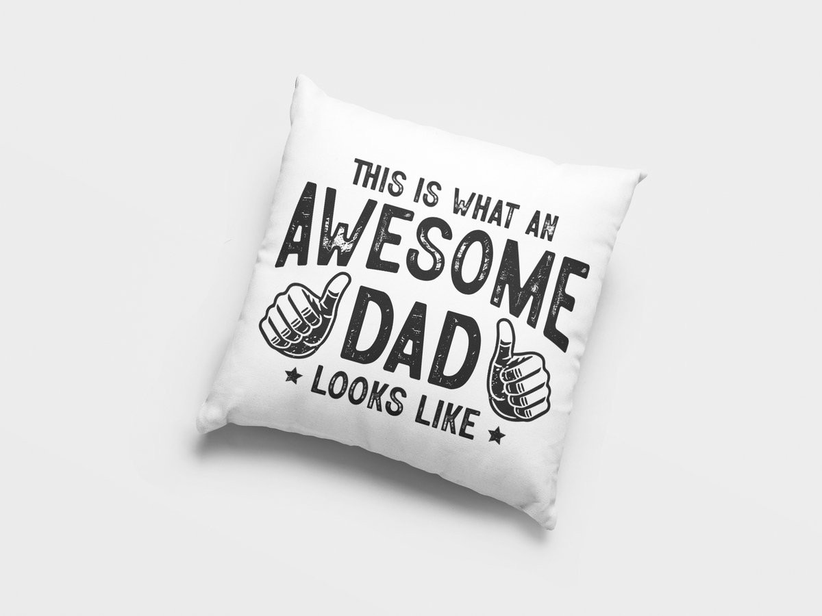 Sierkussen Vaderdag - Grappig Cadeau voor de Beste Papa - Woondecoratie