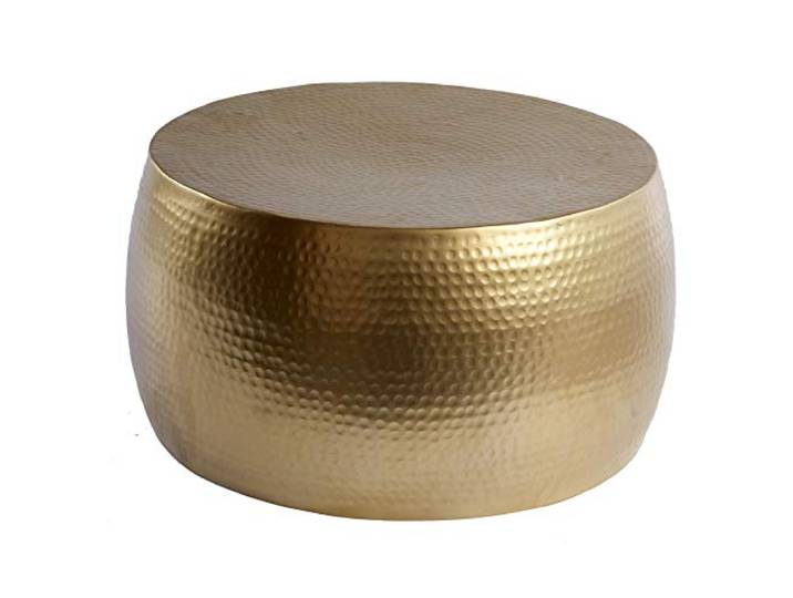 invicta INTERIOR Couchtisch Orient III 60cm - Gold - Metall - handgefertigt Montiert, hochwertig, glamouröses Flair, Design-Highlight, Unikat, Hammerschlag Optik