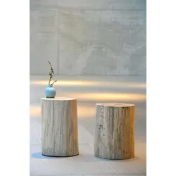 BLOCK Hocker eiche massiv - jedes Stück ein Unikat Höhe: 46 cm, Durchmesser: 29 ...