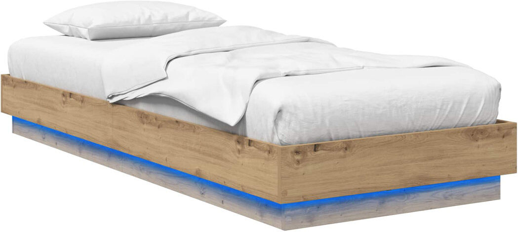 17 Stories Bed Artisan Oak 23cm H X 83cm W X 203cm L