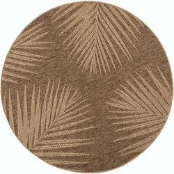 TEPPICH Outdoor ARLBERG in Braun, in Jute-Optik, Ø 160 cm