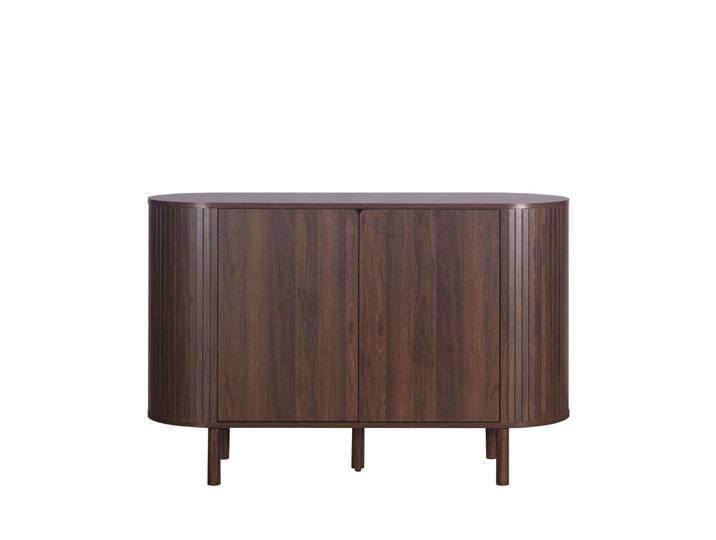 Buffet 2 portes en bois l 120 cm - bois foncé