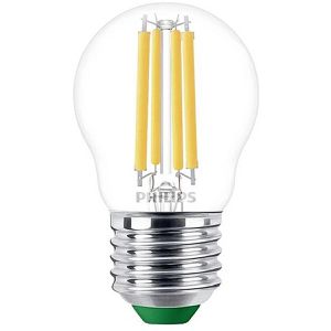 Philips LED-Lampe MAS LEDLuster, E27, 2,3W ersetzt 40W, warmweiß, Energieklasse A