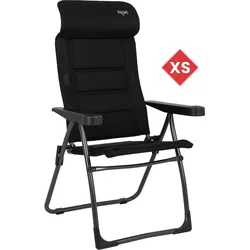 Crespo Air Deluxe Compact AP/215 Campingstuhl mit verstellbarer Rückenlehne und Kopfstütze XS schwarz
