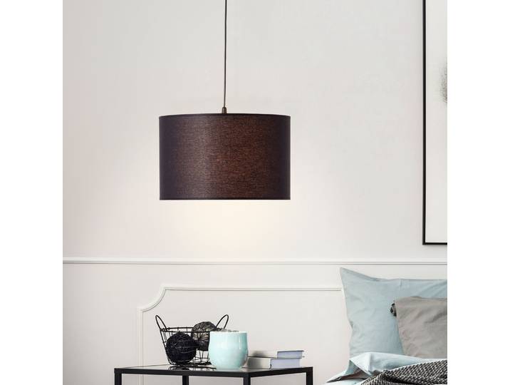 BRILLIANT Suspension Esher plafonnier moderne et sobre 38cm noir 1x E27 max. 40 W