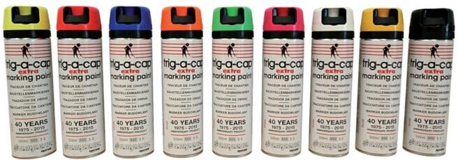TRIG-A-CAP Spray de marquage de chantier t-a-c extra 500ml jaune ; A.M.P.E.R.E (630462000+)
