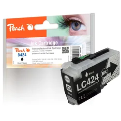 Peach Tintenpatrone schwarz kompatibel zu Brother LC-424BK