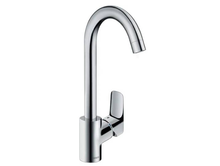 hansgrohe Logis M31 - Küchenarmatur, 1 Stahlart, Wasserhahn Küche mit Auslaufhöhe 260 mm, Mischbatterie Küche 360° schwenkbar, Chrom