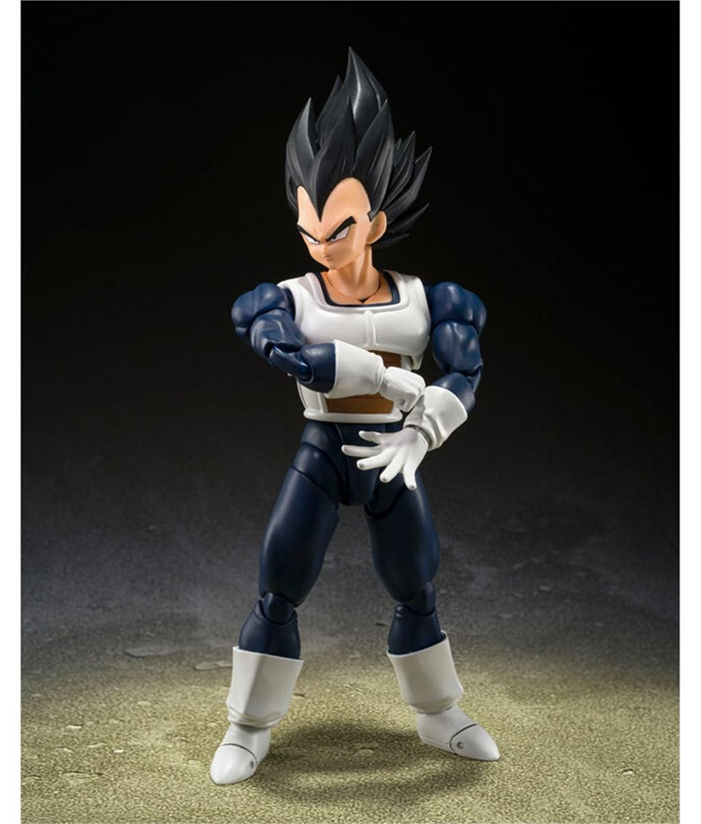 Bandai Tamashii Nations Dragon Ball S.H. Figuarts Vegeta actiefiguur met oude gevechtskleding, 14 cm
