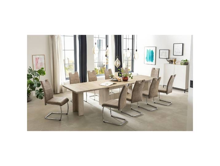 Freischwinger La Paz Microfaser 43 x 98 x 59cm Braun/Vintage Schlamm 2er Set