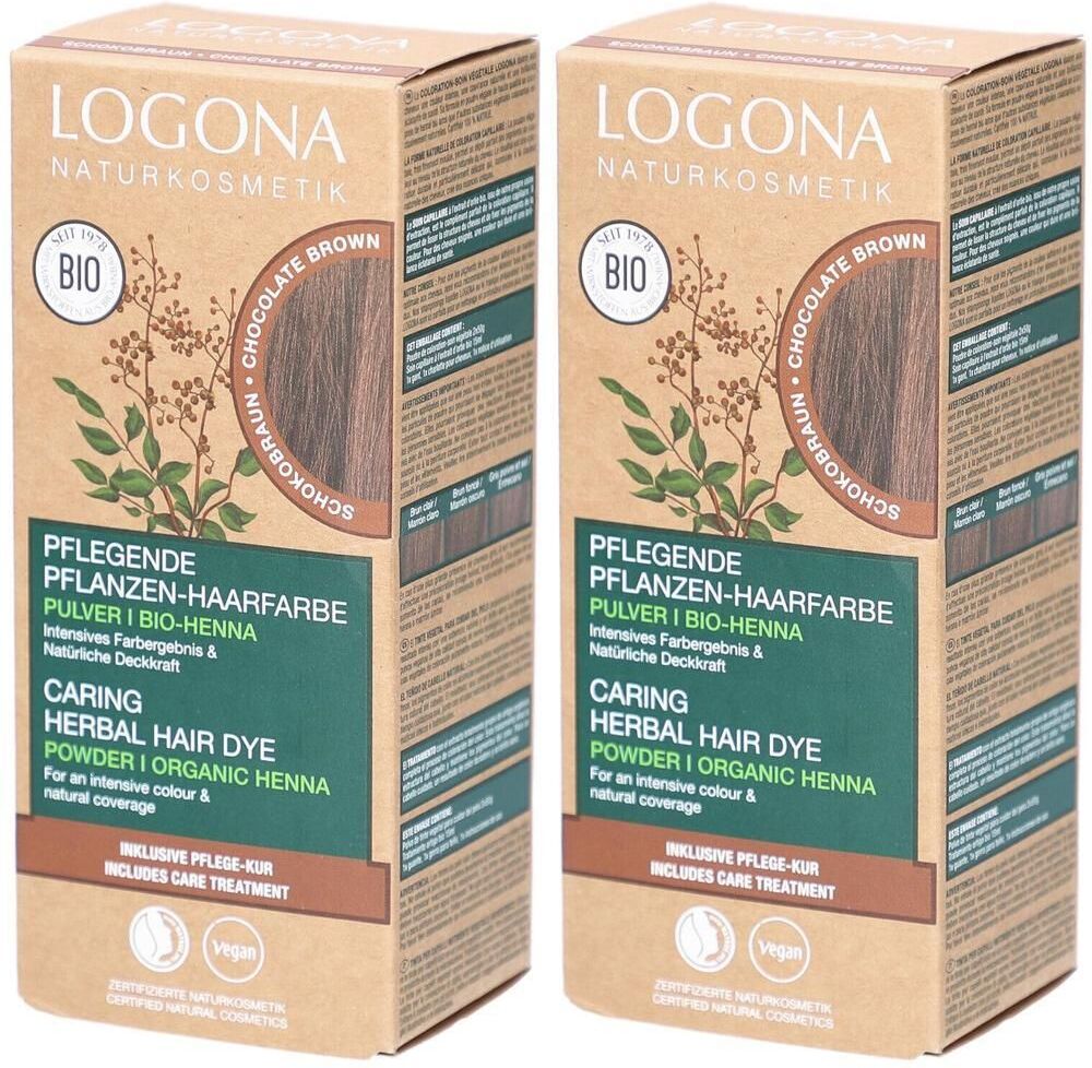 LOGONA PHF Pulver Schokobraun 2x 2x100 g