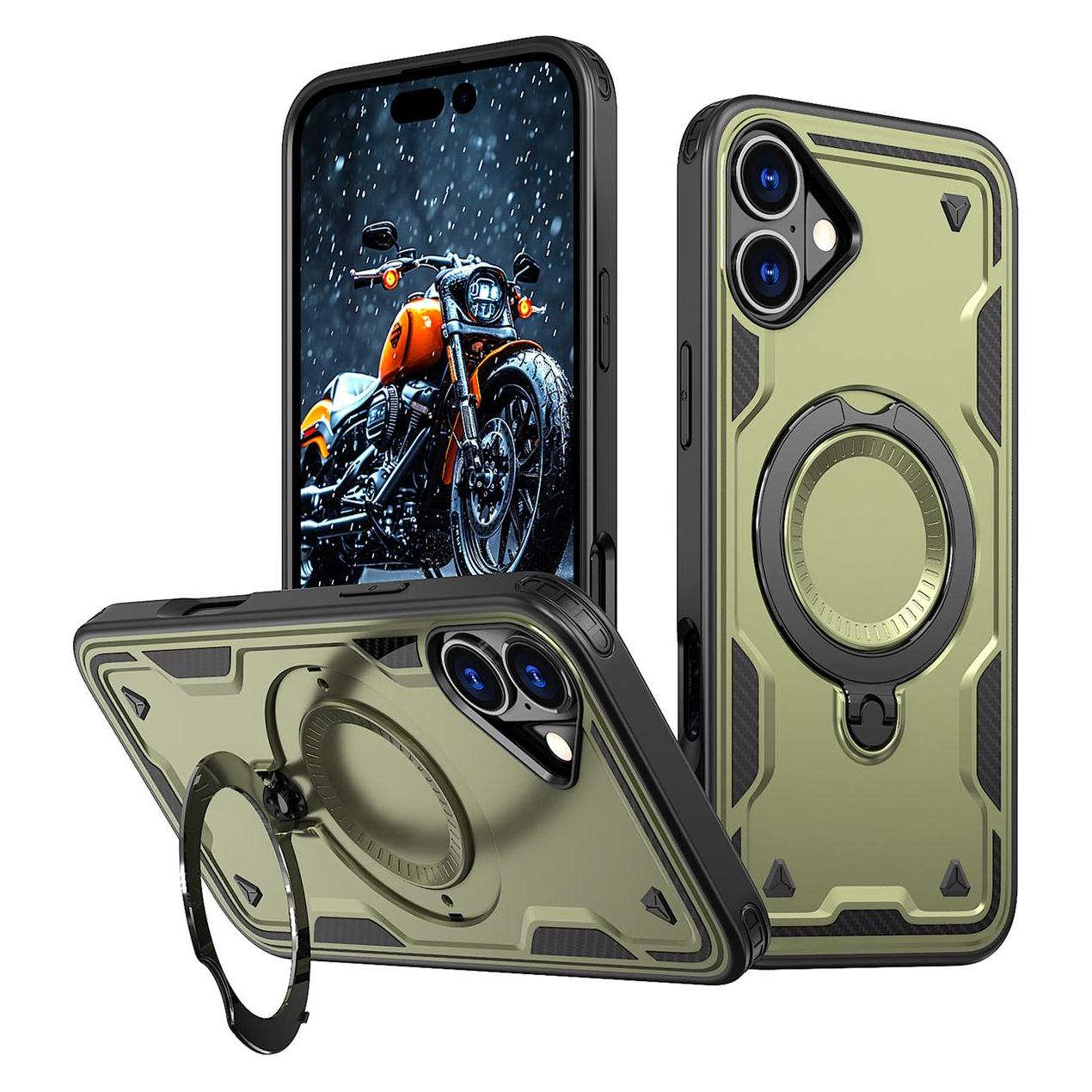 Hurtel Hybrid Armor Trendy Case with MagSafe for iPhone 16 Plus - Green (Apple iPhone 16 Plus) (53030950)