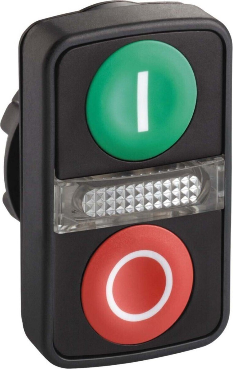 Schneider Electric ZB5AW7A3741 Dubbele drukknop van kunststof met twee commandopunten en PIL