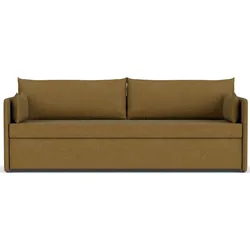 Offset Bouclé Dreier-Sofa gelb ausziehbar