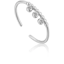 ANIA HAIE - ADJUSTABLE RING - SHIMMER TRIPLE STUD - silber