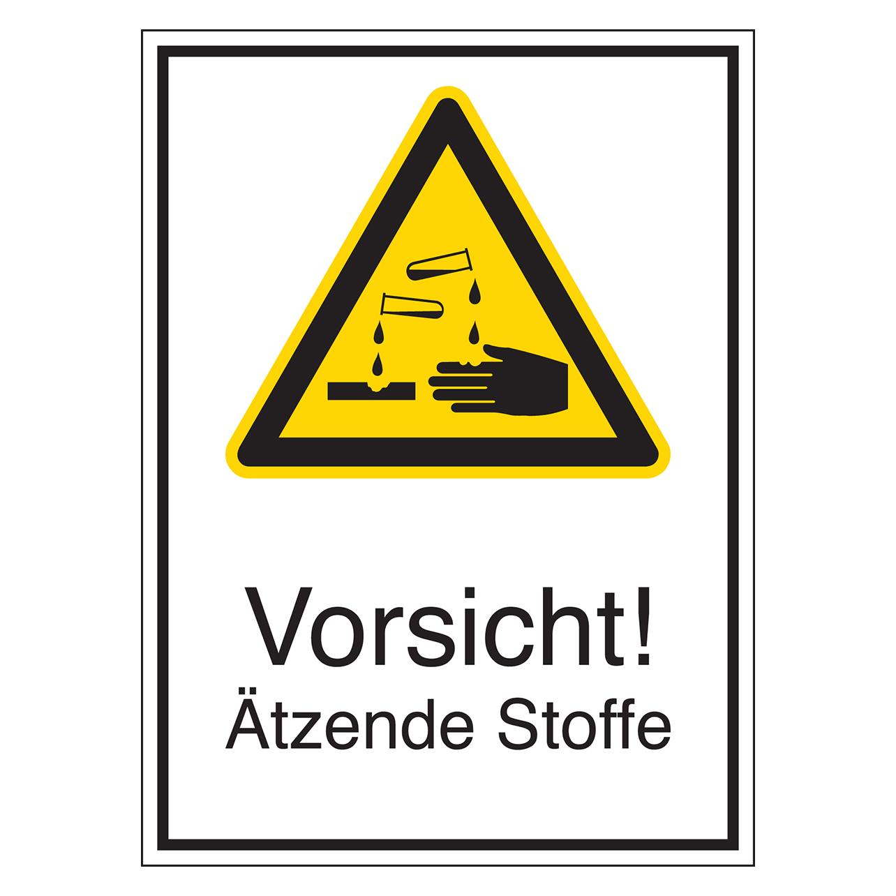 Brady STD-740-262X371-B-7527, Warnschilder - Vorsicht! Ätzende Stoffe (801299)