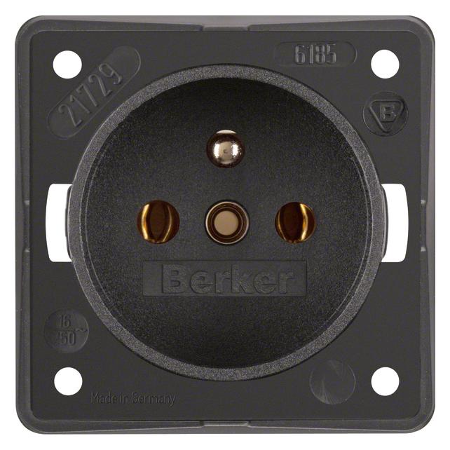 Berker Lizdas pojedyncze Integro su/u 16A 250V antracito (0961852505) (0961852505)