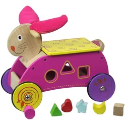 Primi Passi – Holzfigur und Lauflernhilfe Hase Rosa