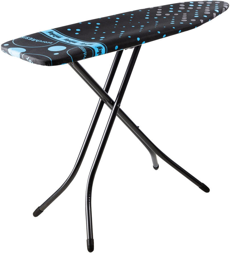 Minky Metal Freestanding Ironing Board Black 122cm W X 38cm L