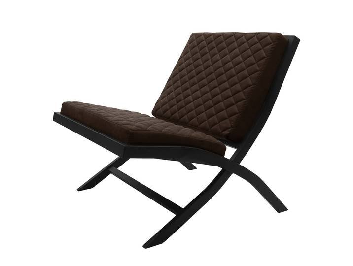 Fauteuil Bourke I Marron/Marron Microfibre Priya 64 x 73 x 75cm