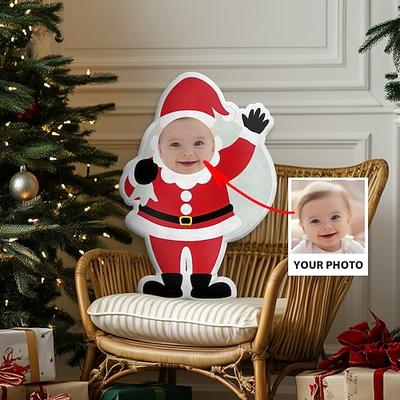 unregelmäßige Weihnachtskissenamp;Kissen personalisiertes Geschenk Foto Schneemann, Weihnachtsmann, individuelle Geschenkideen in verschiedenen Größen mit Einlage