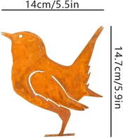 Uplift Curations Rusty Metal Bird Silhouette Garden Stake Rustic Outdoor Yard Art For Farmhouse Patio & Garden 05