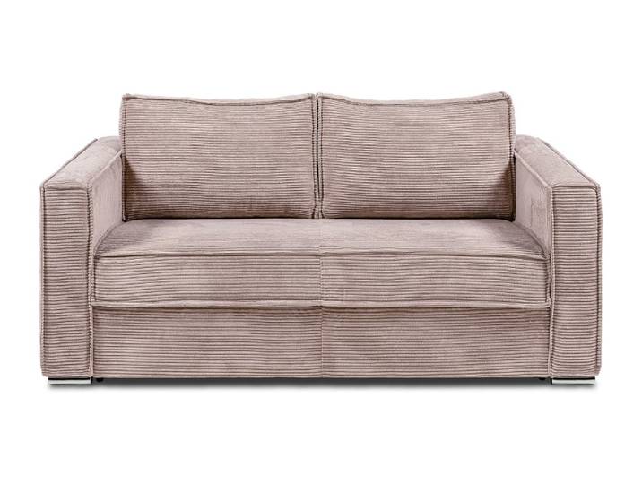 Canapé convertible velours 3 places rose