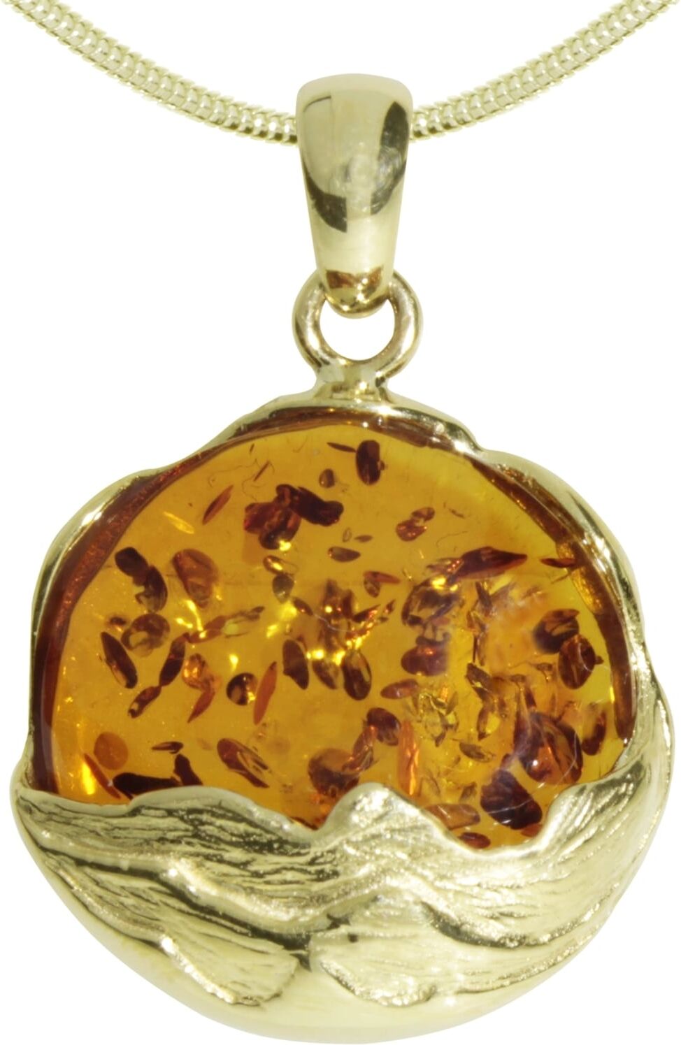 Kette mit Anhänger OSTSEE-SCHMUCK "Ostsee-Schmuck Kette mit Anhänger Auri Kette mit Anhänger Auri" Gr. 45, gold (weiß, neutral), Halsketten, Damen, 45cm, Gelbgold 333, L: 42, Kette mit Anhänger