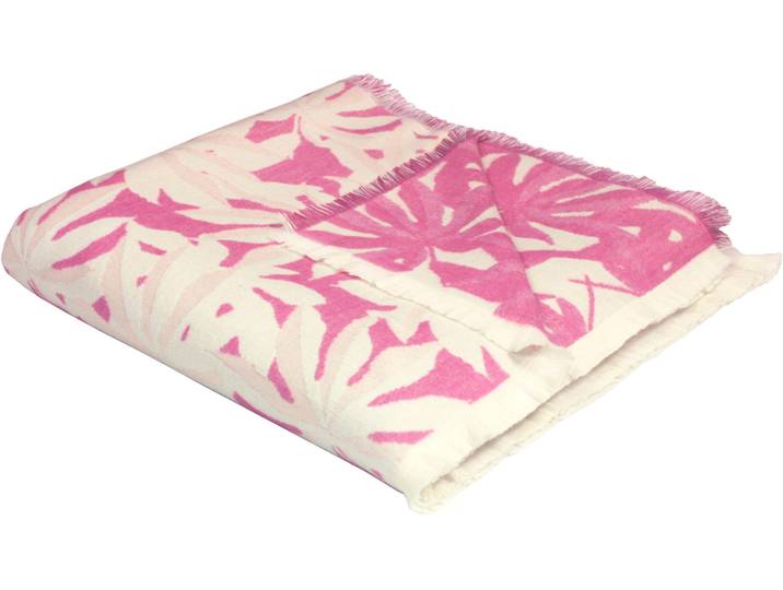Wohndecke ADAM Jungle , pink, B:150cm L:210cm, Baumwolle, Wohndecken, Wohndecke, GOTS zertifiziert - aus Bio-Baumwolle, Kuscheldecke