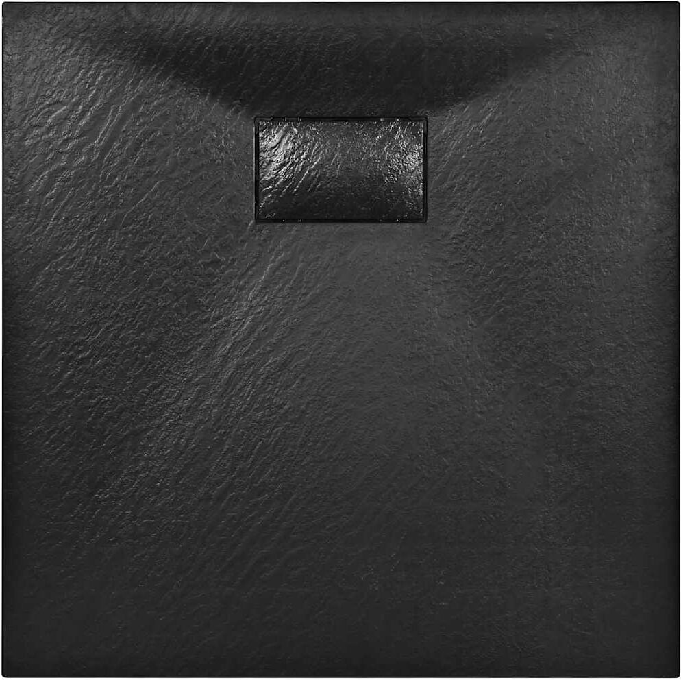 vidaXL Plato de ducha SMC negro 80x80 cm Negro