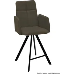 THEKENSTUHL drehbar (8er-Set) Despina 52x109x60 Schwarz/Khaki