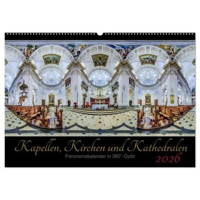 Kapellen, Kirchen und Kathedralen 2026 (Wandkalender 2026 DIN A2 quer), CALVENDO Monatskalender