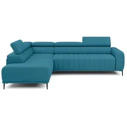 Ecksofa Gandi Cord Blau Hellblau
