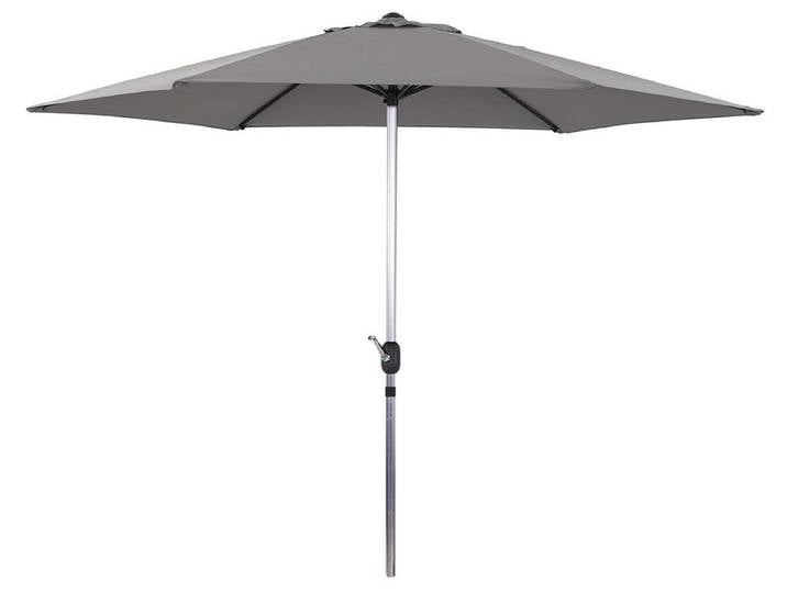 Parasol jardin droit Alu Sol - Rond - Ø 3m - Gris