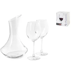 3-teiliges Degustationsset aus transparentem Glas.