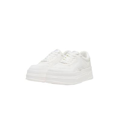 Sneaker BUFFALO "Buffalo ZAPE - VEGAN", Damen, Gr. 38, weiß, Kunstfaser, Schuhe Sneaker