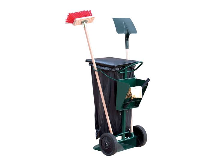 Chariot de voirie 2 roues pour sac poubelle 150 L