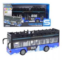 Lean Toys Stadtbus Doppeldecker 1:16 Fahrt Licht Sounds Blau (65614784)